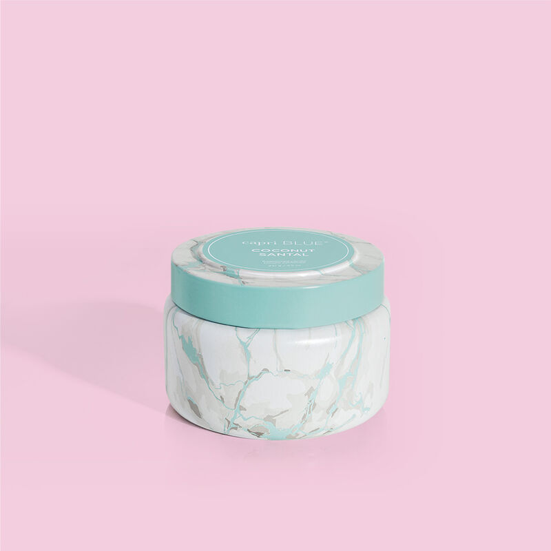 Coconut Santal Modern Marble Printed Travel Tin Candle image number 0